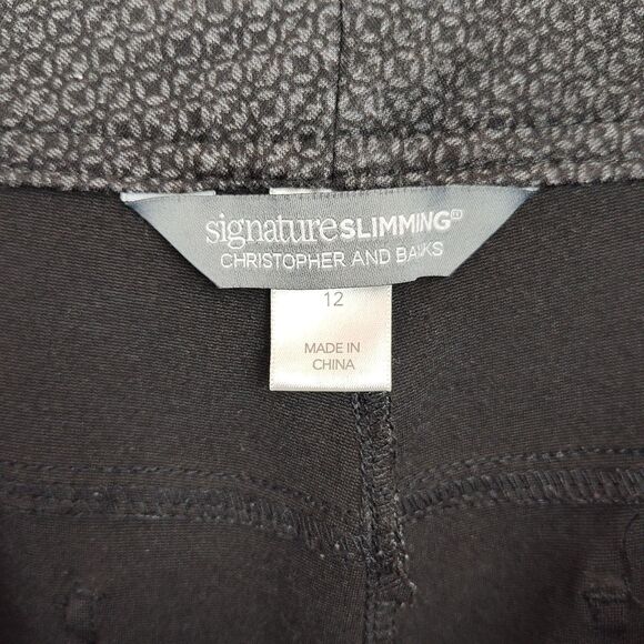 Christopher & Banks Signature Slimming Dress Pants Women's 12 Gray Straight Leg - Picture 6 of 8